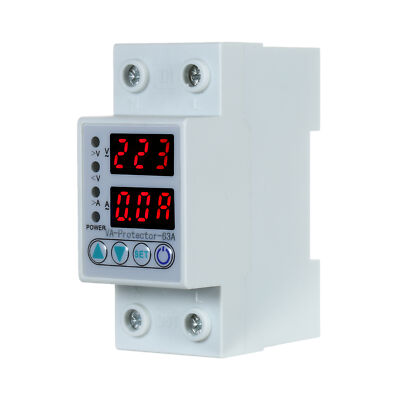 Din Rail Dual LED Display Adjust Voltage Current Protective Device 63A 220V R5K2