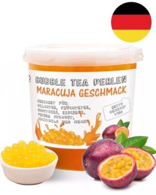 Original Bubble Tea Perlen - 490g Maracuja Hochwertige fruit balls, 100% Vegan