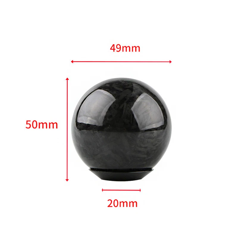 Universal Carbon Fiber Aluminum Alloy Car Manual MT Gear Shift Knob Shifter - Image 4 of 4