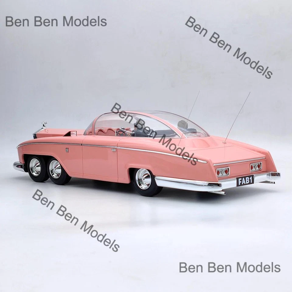 1:18 RARE AMIE Rolls Royce Lady Penelope's Thunderbirds FAB 1 Resin Models Car - Image 3 of 4