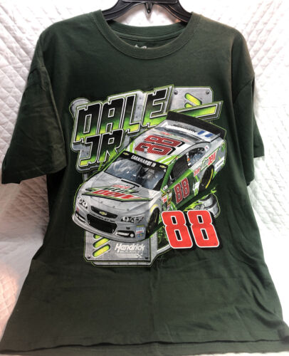 Dale Earnhardt Jr Chase Authentics #88 Diet Mt Dew Classic T-shirt Mens L Green - Afbeelding 1 van 7
