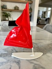 Vintage Hawaiian Barbie Wind Surfer Sail and Board Red  White 1973