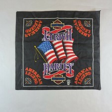 Harley Davidson Bandana Handkerchief Vintage American Flag USA