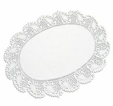Tortenspitzen oval 27 x 36 cm wei&szlig; 250 Tortendeckchen Tortenspitze Tortenpapier