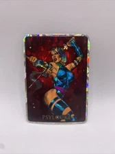 RARE 1992 Marvel Masterpieces PSYLOCKE #65 X-MEN Prism Vending Machine Sticker
