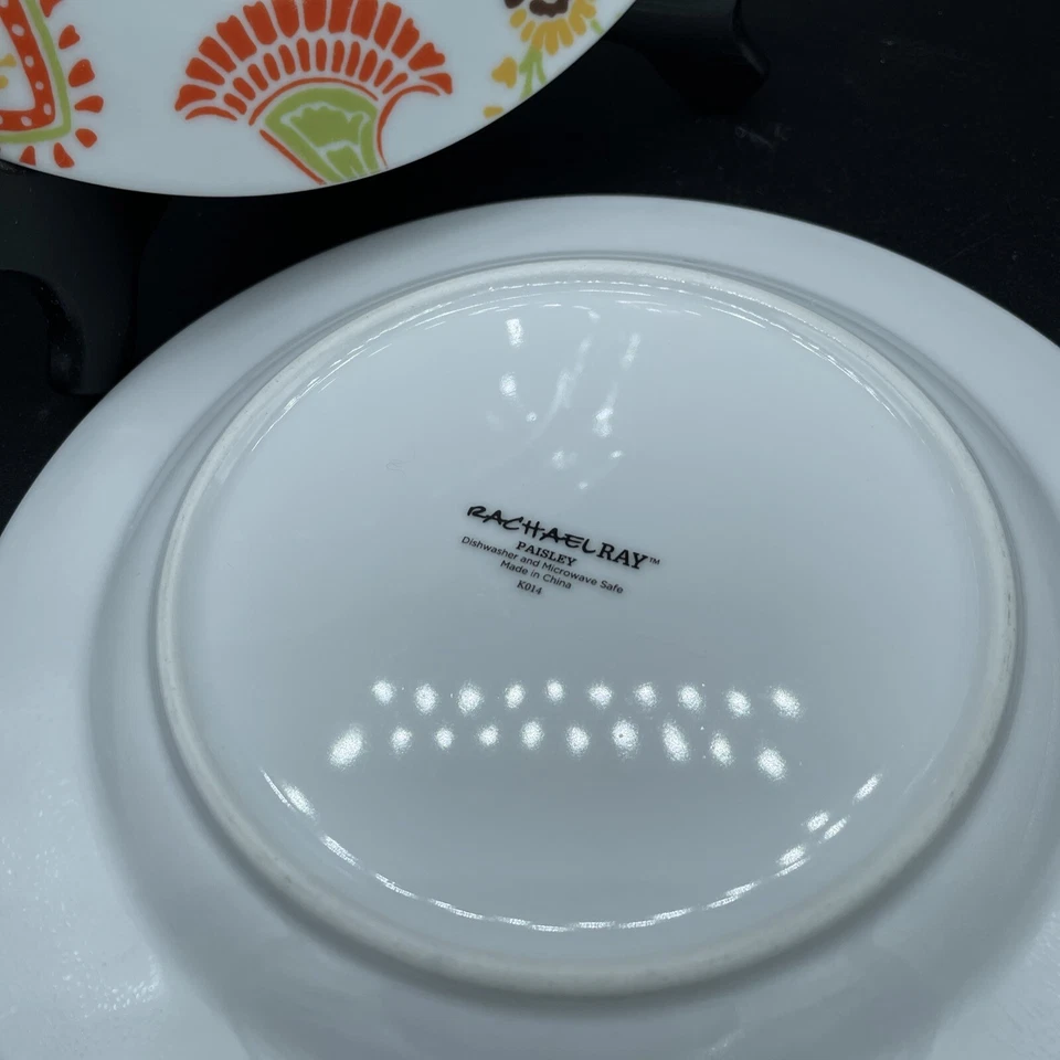 Prato de salada Rachael Ray Paisley 8” conjunto de 2 - Imagem 4 de 4