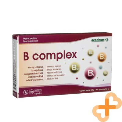 ACONITUM Vitamin B Complex B2 B6 B12 Nervous System Blood Formation 40 Capsules