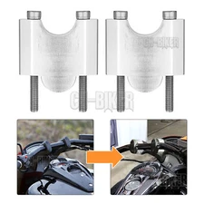Silver 2'' Handlebar Risers Clamp For Suzuki Intruder Boulevard M109R 2006-2025