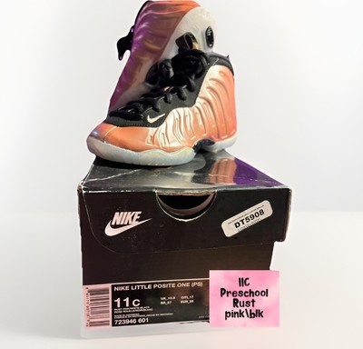 Nike Little Posite One (PS) Rust Pink SIZE 11c BRAND NEW Foamposite W/box | eBay