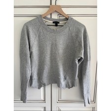 Rare J Crew Slimming Sweatshirt Crewneck Pullover Heather Gray Women's Medium