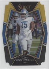 2021 Panini Select Premier Level Black & Gold Prizm Die-Cut Levi Onwuzurike 2l4