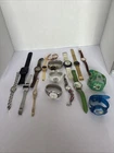 Vintage Watches Lot Of 17 As-Is Simpsons Smart Watch M&M Timex Seiko