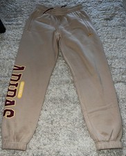 Adidas Originals Sweatpants Joggers Beige Logo Mens Small NWOT