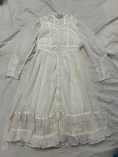 Vintage Gunne Sax Jeunes Filles Ivory/Cream Dress Size 14