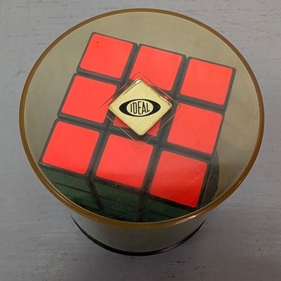 Vtg 1980 Rubiks Cube Ideal Toy Corp 3x3 Puzzle Original Cylinder Case Hong Kong