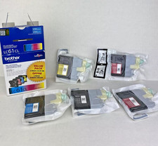 5 New Genuine Brother LC61 Color 4PK Ink Cartridges  Extra Magenta Exp. 10/2019