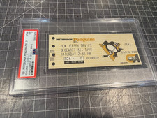 12/31 1988 PENGUINS MARIO LEMIEUX 5 GOALS 5 WAYS ONLY TIME IN NHL TICKET PSA 7