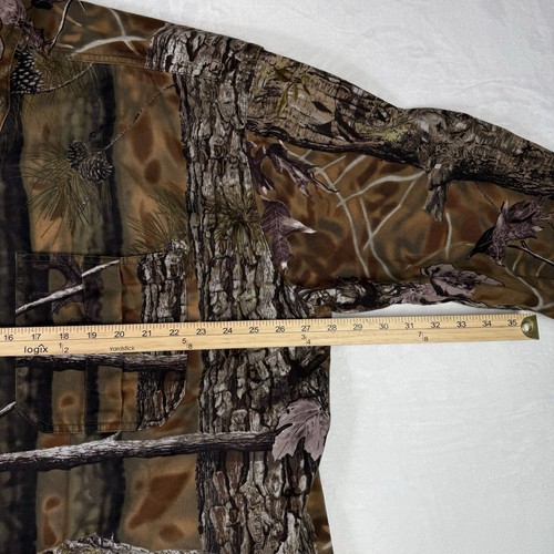 Vintage Longleaf Shirt Canvas Mens 3XL Camo Woodland Snap Pockets - Picture 6 of 7