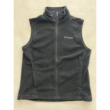 Columbia Mens Steens Mountain Fleece Vest Charcoal Gray Full Zip Small PN 69724