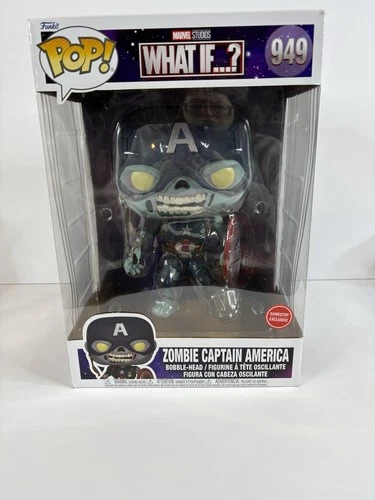 Funko Pop! Marvel What If? Zombie Captain America 10” GameStop Exclusive #949