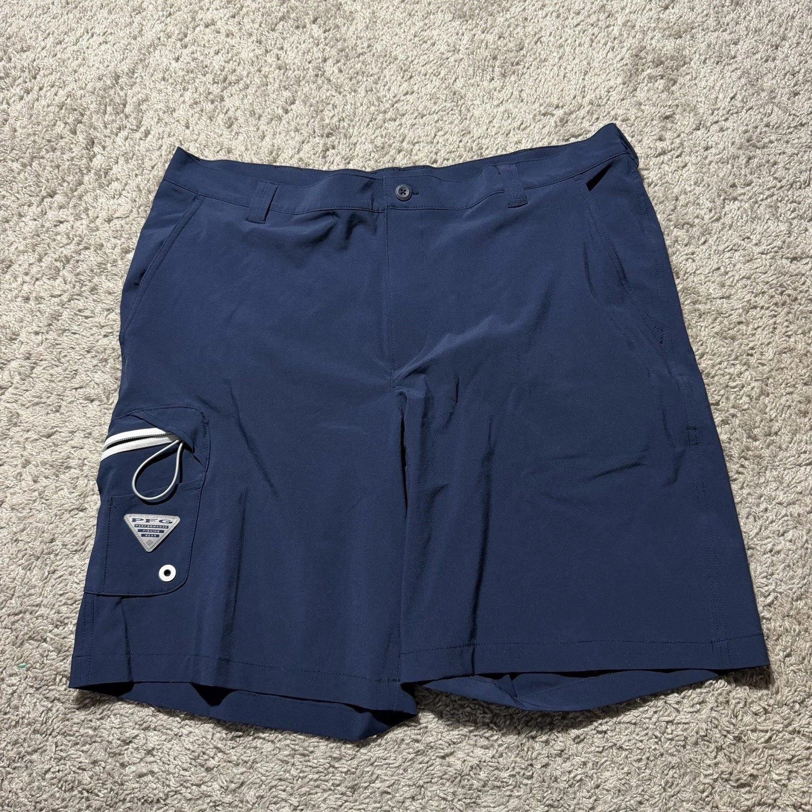 Columbia PFG Blue Terminal Tackle Omni-Shield Fishing Shorts Men's Board 40