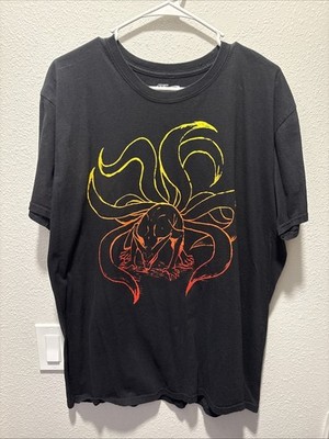 Naruto Shippuden Ripple Junction Nine Tailed Fox T-shirt Size Large XL Black