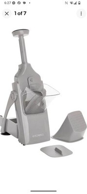 Kitchen HQ XL Vertical Mandoline Slicer, Chopper, Grater- Gray
