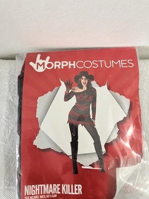 Women`s Freddy Krueger Costume Nightmare on Elm Street Killer Dress Halloween