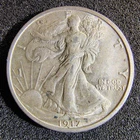 1917 Walking Liberty Half Dollar 50C - Philadelphia - XF-AU Details - Cleaned