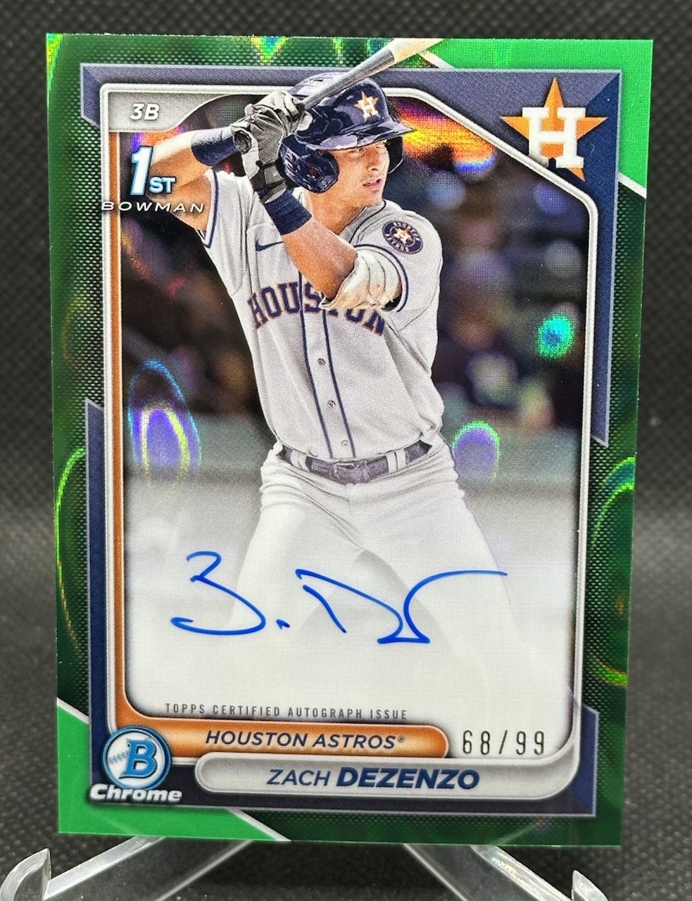 2024 Bowman Chrome - #CPA-ZD Zach Dezenzo Green Refractor 1st Auto 75/99