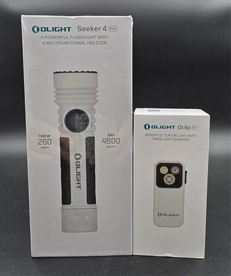 Olight Seeker 4 Pro Oclip Pro-Sセット Bundle Olight Seeker 4 Pro Flashlight + Oclip Pro Clip-On Light