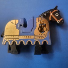 Lego Pferd Schwarz mit Decke