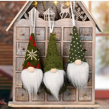 A set of 3 Christmas gnomes ornaments
