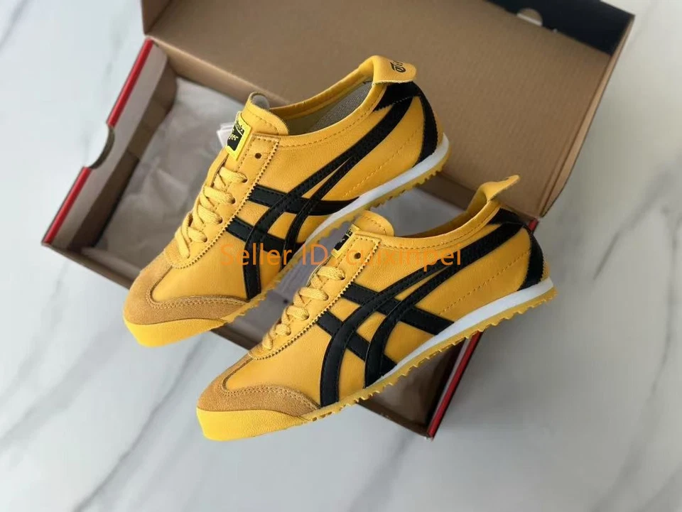 2025 Onitsuka Tiger Mexico 66 Retro Unisex Casual Shoes Yellow/Black Sneakers - Image 4 of 4
