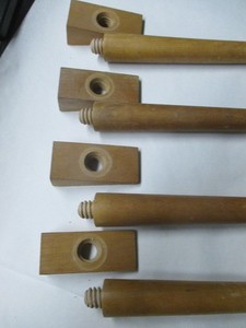Vintage Set 4 Mid Century Modern Wood Tapered Table Furniture Legs unusual 11.75