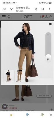 Loft Monroe Women's Slim Chino Pants Size 14