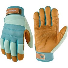 Wells Lamont Women's HydraHyde Leather Hybrid Gloves – Water-Resistant, Durable