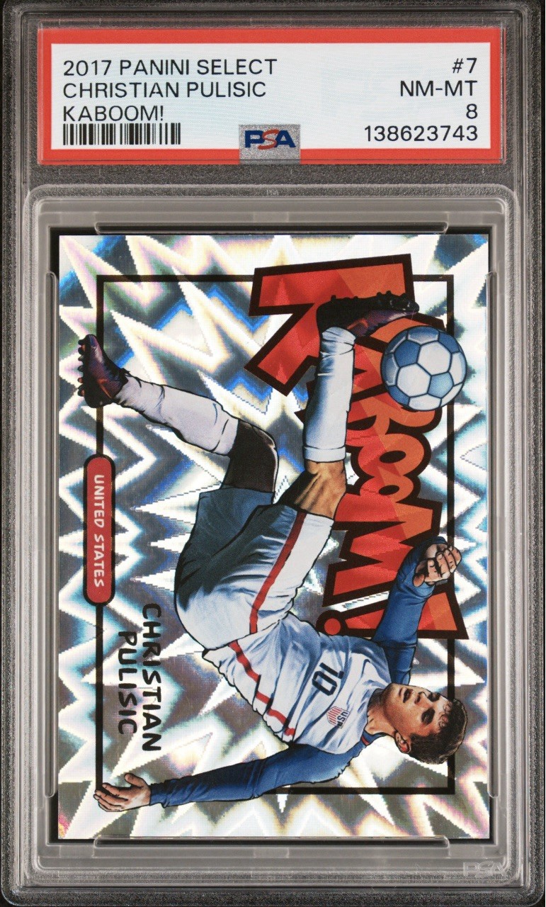 2017-18 Panini Select Kaboom Christian Pulisic PSA 8
