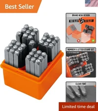 37-Piece Number and Letter Stamp Set 1/8 3mm A-Z & 0-9 + Love Punch Perfect f...