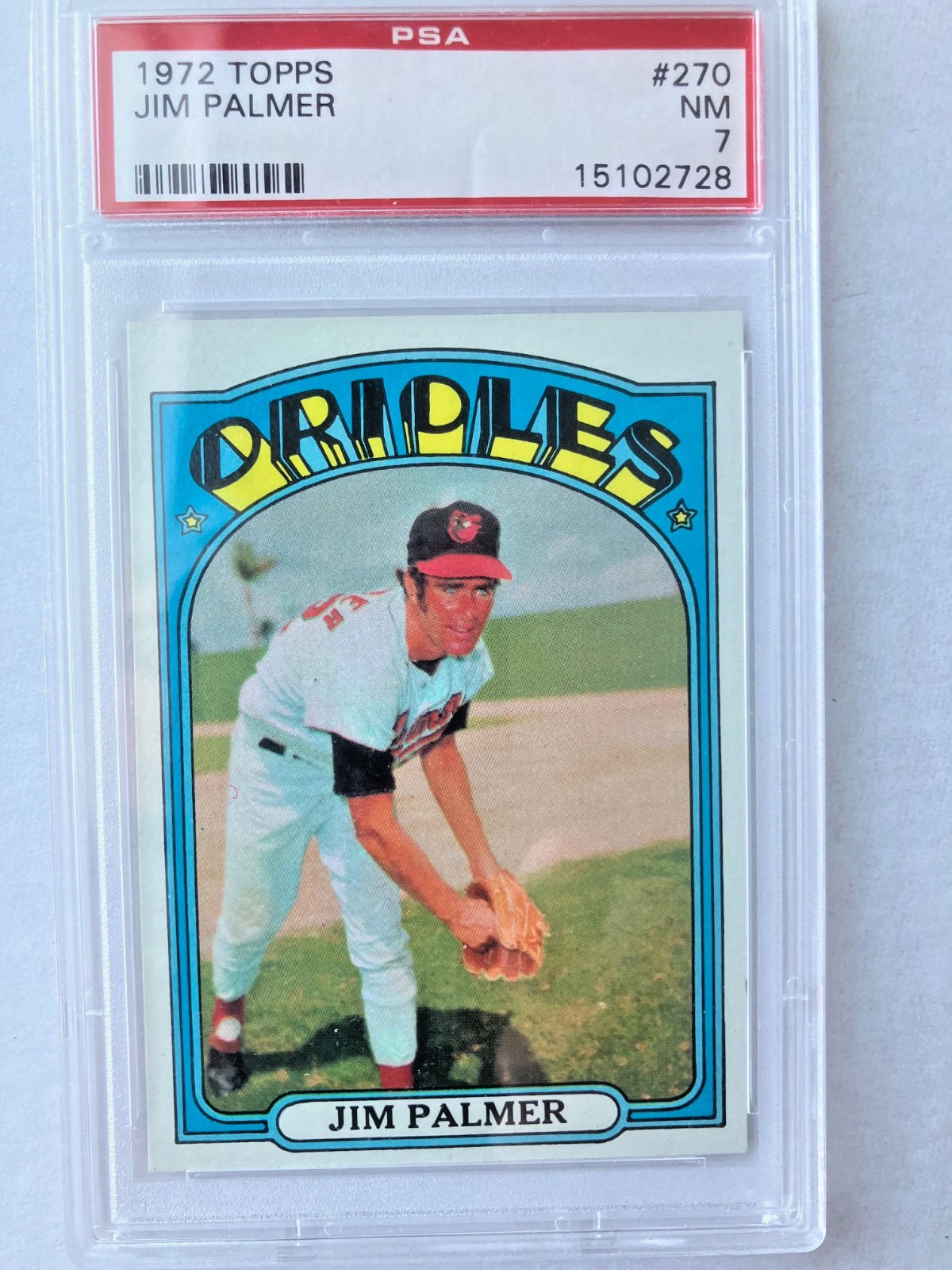 1972  Topps # 270 Jim Palmer Baltimore Orioles PSA 7 NM