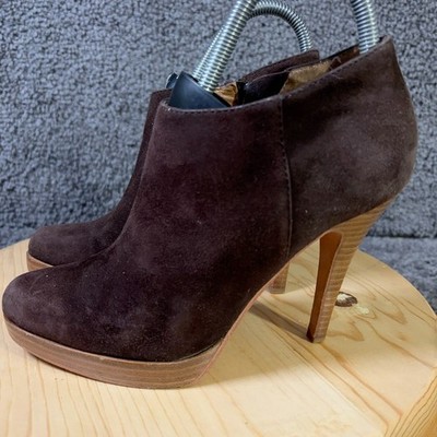Steven by Steve Madden Boots Womens 7 Lipstik Brown Suede High Heel Ankle Bootie