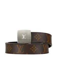 Cintura Louis Vuitton Monogram Stulle Taglio LV Taglia: 80/32 M6888W Marrone PVC Pelle W