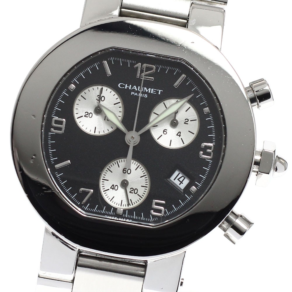 Chaumet Style dandy Chronograph Date Black / Silver Dial Quartz