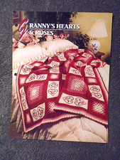 Annie's Granny's Hearts  roses Crochet Pattern Leaflet Quilt  Afghan Club