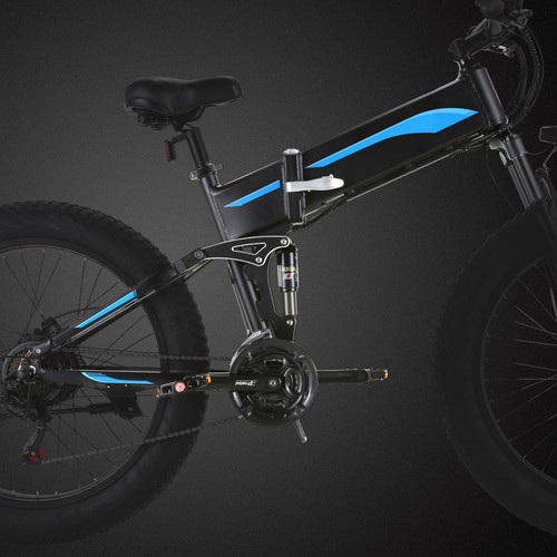 26'' Folding Electric Bike Fat Tire 500W Snow/City/Mountain E-Bike Commuter - Picture 35 of 60