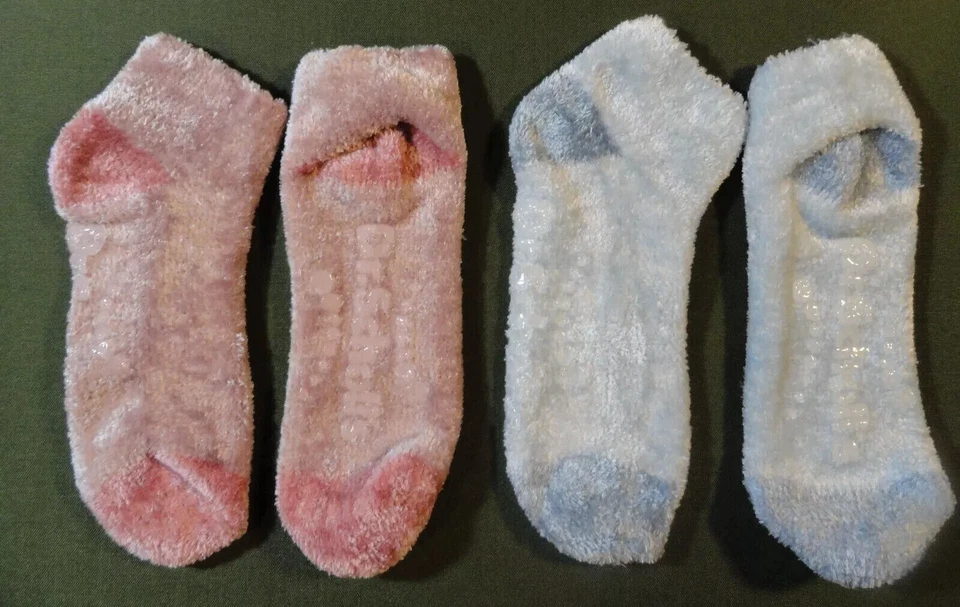 Dr. Scholls 2 PARES de pinzas de spa calmantes de corte bajo para mujer 4-10 CALCETINES ROSA Y AZUL Foto 2 de 4