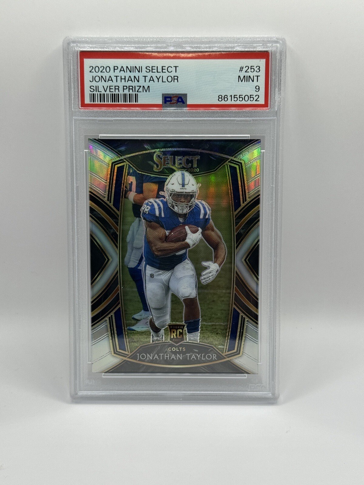 2020 Select Jonathan Taylor Club Level  Prizm Silver #253 RC PSA 9