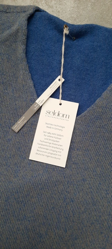 Seldom Pullover wendbar hellblau/blau V-Neck Gr.M - Bild 3 von 4