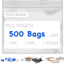 Pill Bags Pack of 500 - BPA Free 3 X 2.75 Inch Pill Pouch - Reusable Pill Pouche
