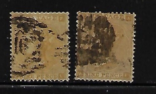 Great Britain: 1862; 2 Scott 40, Used, not very readable, but good 800$, EBGB050 - Picture 2 of 2